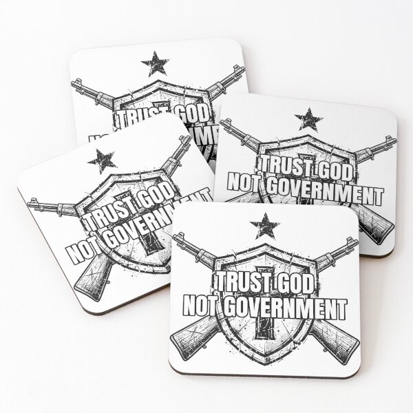 Item preview, Trust God Not Government Shield Crossed Rifles Star Shirt designed and sold by Bluntees .
