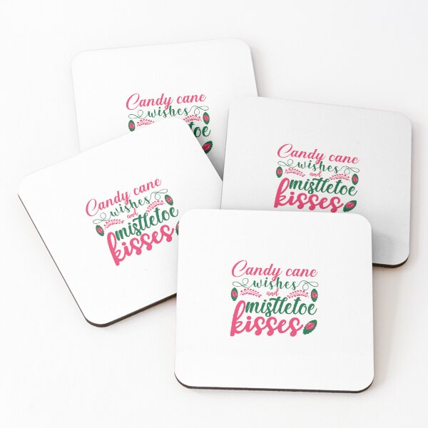 Item preview, Candy Cane Wishes Mistletoe Kisses Christmas Quote designed and sold by FuzionRaptor.