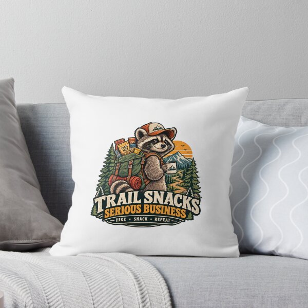 Item preview, Trail Snacks Serious Business Funny Raccoon Hiking designed and sold by JojoStudio84.