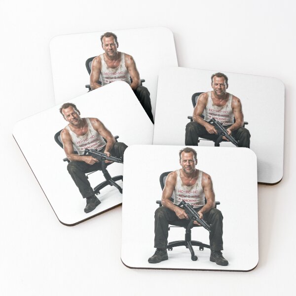 Item preview, Die Hard Christmas Party Xmas Hans Gruber John McClane Design Nakatomi Plaza 1988 Jumper Tee Shirt Mug Dress Pillow Throw Santa Movie Snow Funny Deck The Hans designed and sold by Cool Robot Bro..