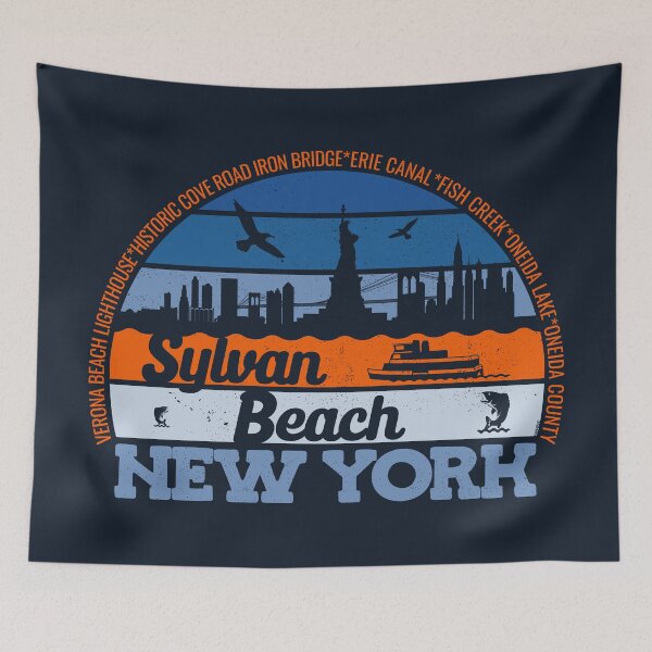 Item preview, Sylvan Beach New York Sunset Retro Vintage Local Pride Logo designed and sold by CRHPOD20.