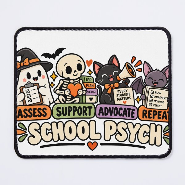 Item preview, School Psych Assess Support Advocate Repeat designed and sold by Tshirt-Deer.