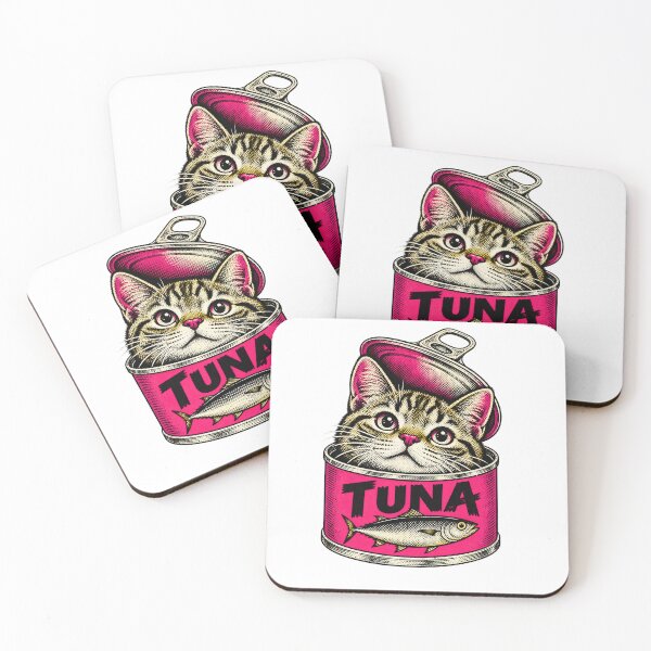 Item preview, Cat in a Tuna Can – Retro Halftone Pop Art designed and sold by PurrStreet.