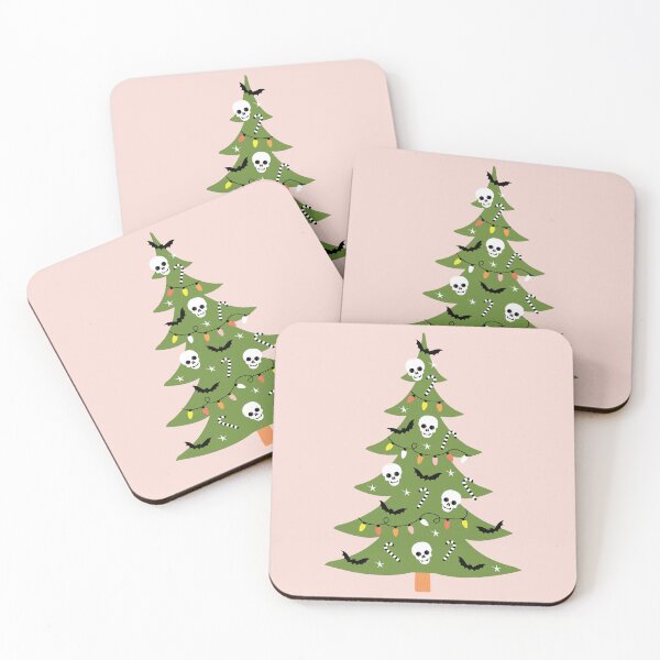 Item preview, Spooky Christmas Tree (pink) designed and sold by Britt Whitaker Design.