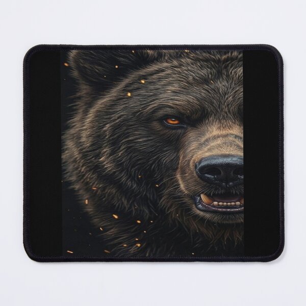 Item preview, Bear Eye Neon Flame - Half Face Animal Artwork designed and sold by KingofHearts25.