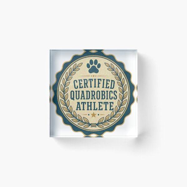 Item preview, Certified Quadrobics Athlete Laurel Seal Badge designed and sold by BoosterShop.
