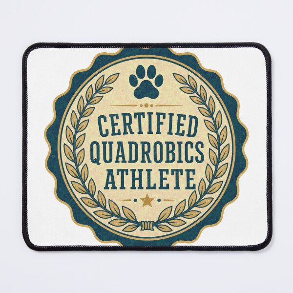 Item preview, Certified Quadrobics Athlete Laurel Seal Badge designed and sold by BoosterShop.