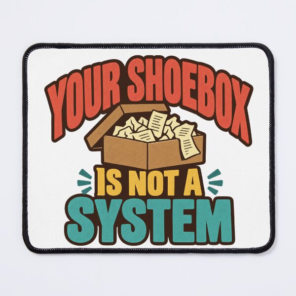 Item preview, Your Shoebox Is Not a System Funny Accountant Quote designed and sold by eignvalue.