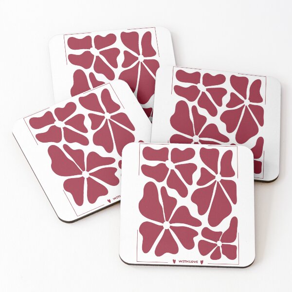 Item preview, Red Retro Wavy Flowers designed and sold by EJs .
