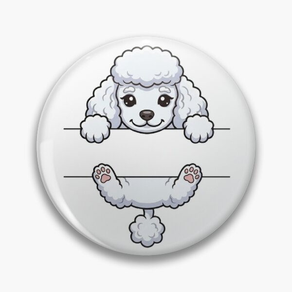 Item preview, Cute Peeking White Poodle Split Monogram designed and sold by PetalsPaws.