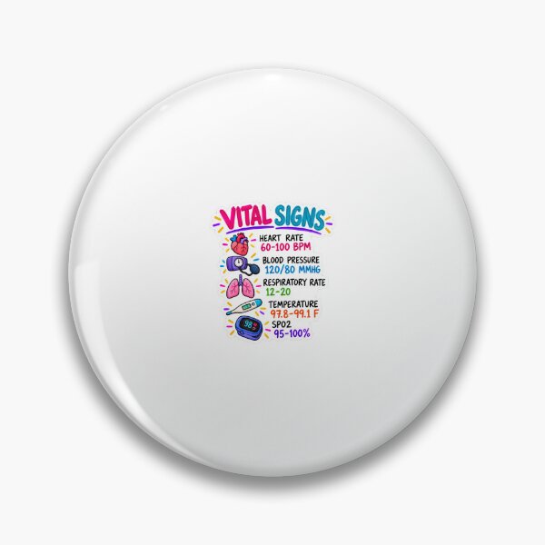 Item preview, Vital Signs Drawn Normal Ranges Nursing Student Sticker designed and sold by isokinetic.