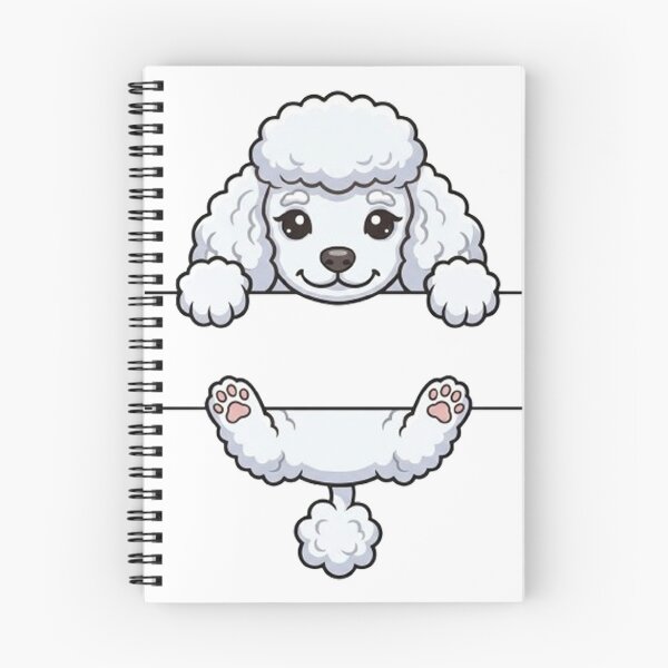 Item preview, Cute Peeking White Poodle Split Monogram designed and sold by PetalsPaws.