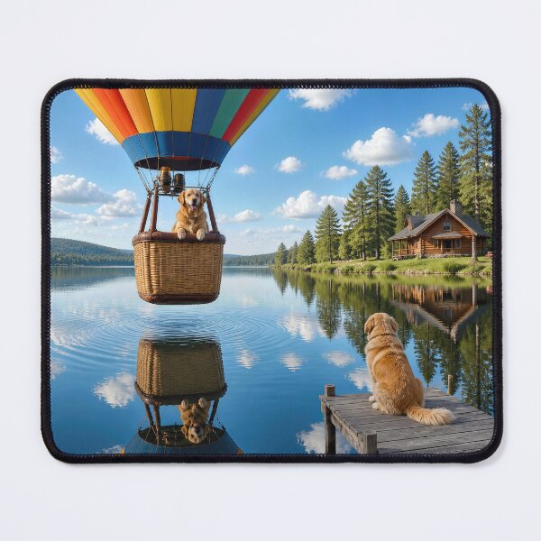 Item preview, Golden Retriever in a Hot Air Balloon designed and sold by Maria Dryfhout.