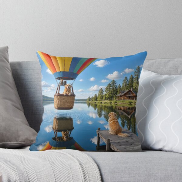Item preview, Golden Retriever in a Hot Air Balloon designed and sold by Maria Dryfhout.