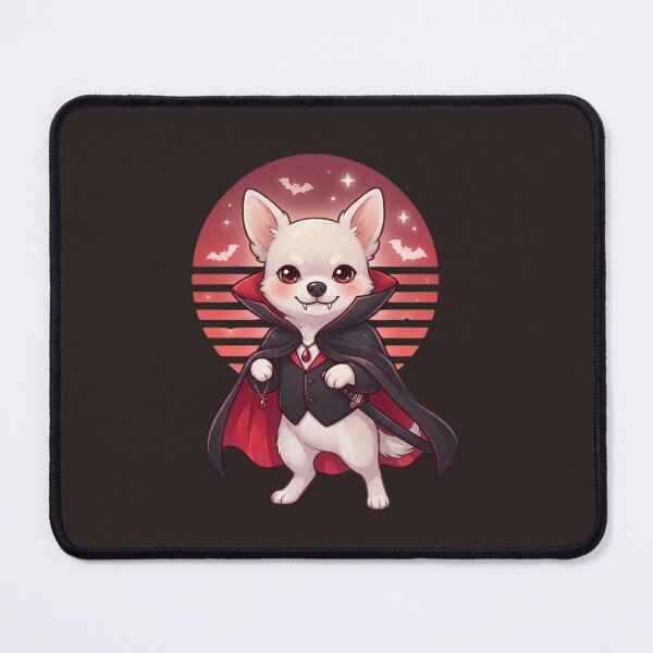 Item preview, Cute Vampire Chihuahua Dog – Kawaii Halloween Puppy in Cape with Retro Sunset designed and sold by Designorado.