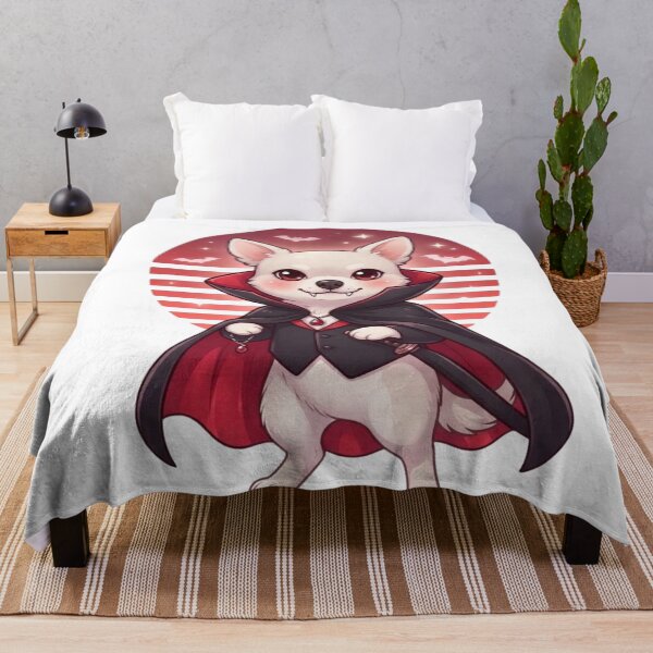 Item preview, Cute Vampire Chihuahua Dog – Kawaii Halloween Puppy in Cape with Retro Sunset designed and sold by Designorado.