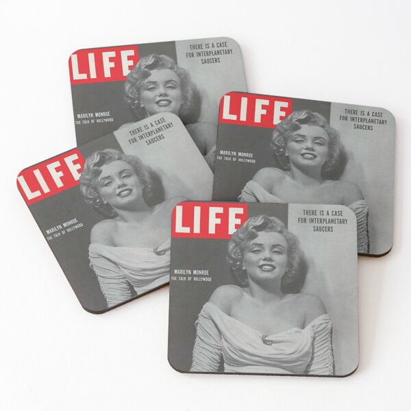 Item preview, Life Magazine Cover Vintage Marilyn Monroe UFO Flying Saucer Girls Ladies Women Wall Art Poster Print Tee Cushion Mug Shirt designed and sold by Cool Robot Bro..