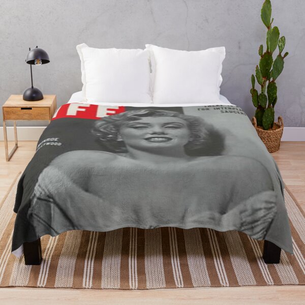 Item preview, Life Magazine Cover Vintage Marilyn Monroe UFO Flying Saucer Girls Ladies Women Wall Art Poster Print Tee Cushion Mug Shirt designed and sold by Cool Robot Bro..
