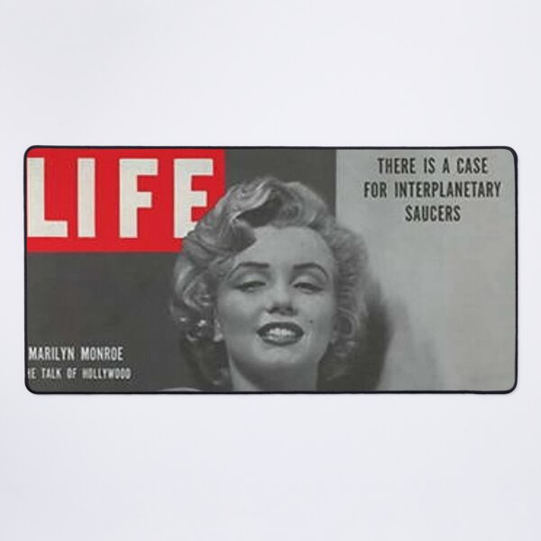 Item preview, Life Magazine Cover Vintage Marilyn Monroe UFO Flying Saucer Girls Ladies Women Wall Art Poster Print Tee Cushion Mug Shirt designed and sold by Cool Robot Bro..