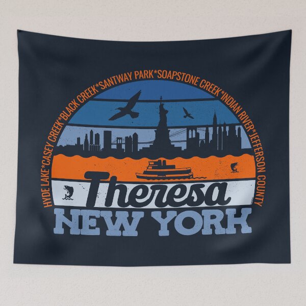 Item preview, Theresa New York Sunset Retro Vintage Local Pride Logo designed and sold by CRHPOD20.
