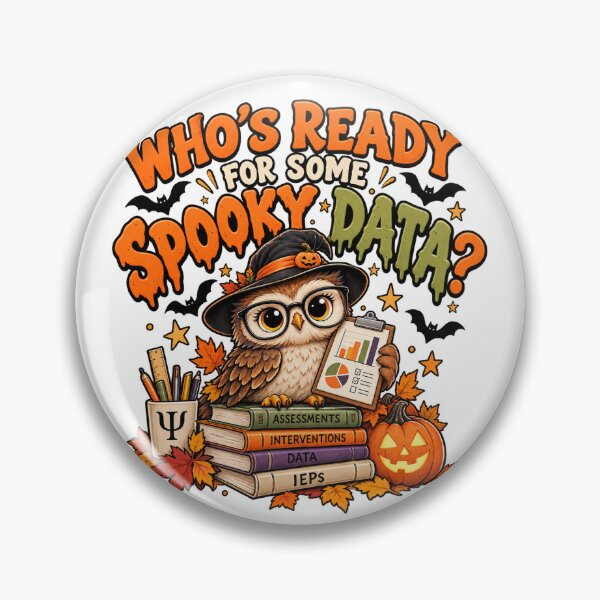 Item preview, School Psychologist Spooky Data Halloween Owl designed and sold by Tshirt-Deer.