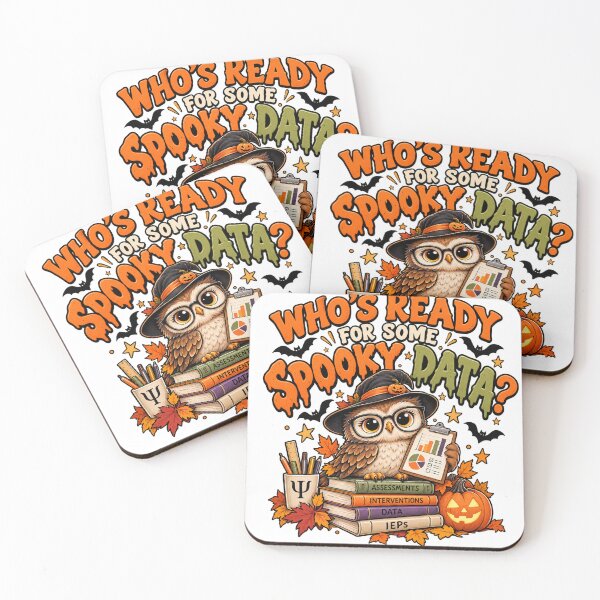 Item preview, School Psychologist Spooky Data Halloween Owl designed and sold by Tshirt-Deer.