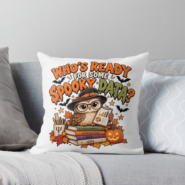 Item preview, School Psychologist Spooky Data Halloween Owl designed and sold by Tshirt-Deer.