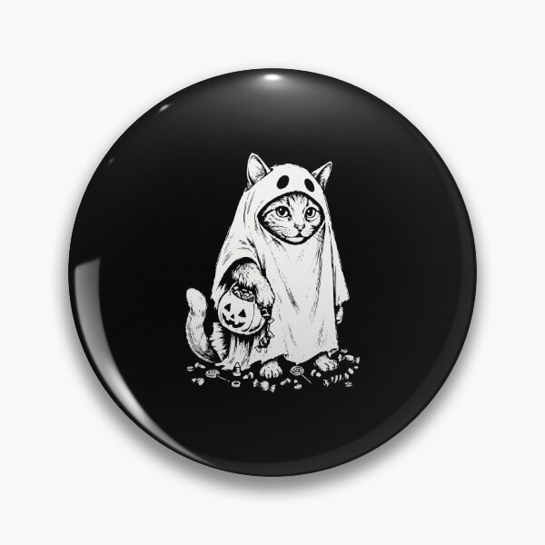 Item preview, Ghost Cat Halloween - Spooky Trick or Treat designed and sold by Steele-Art.