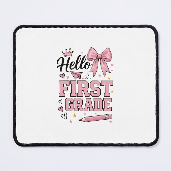 Item preview, Hello First Grade Pink Bow Crown designed and sold by MysticMirth.