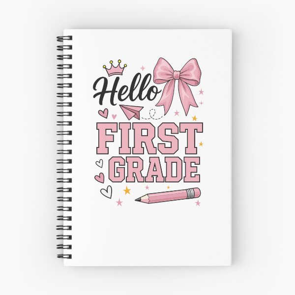 Item preview, Hello First Grade Pink Bow Crown designed and sold by MysticMirth.
