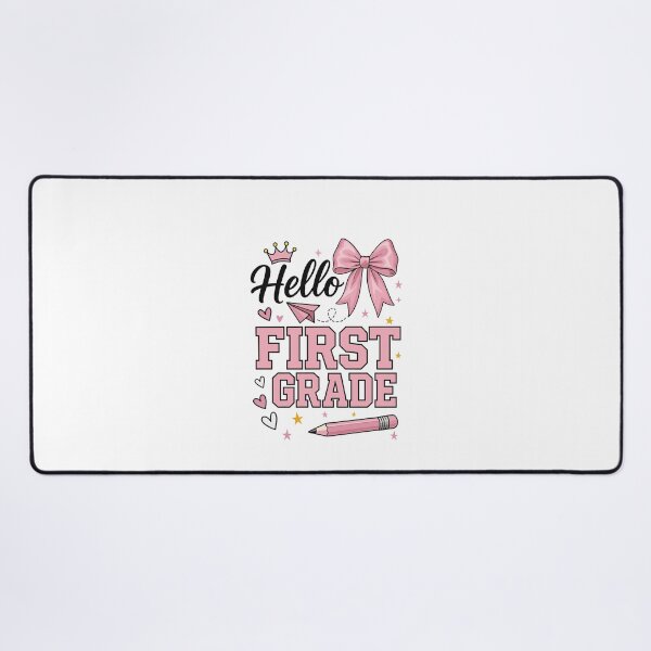 Item preview, Hello First Grade Pink Bow Crown designed and sold by MysticMirth.