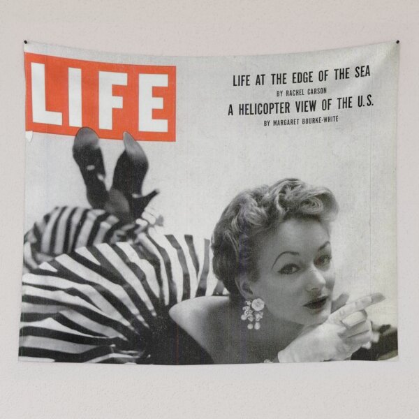 Item preview, Life Magazine Cover Vintage Monroe Girls Ladies Women Wall Art Poster Print Tee Cushion Mug Shirt designed and sold by Cool Robot Bro..