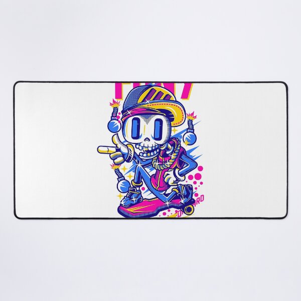 Item preview, Retro Neon Funky Skeleton Skater | 90s Streetwear & Graffiti designed and sold by Creatby7030.