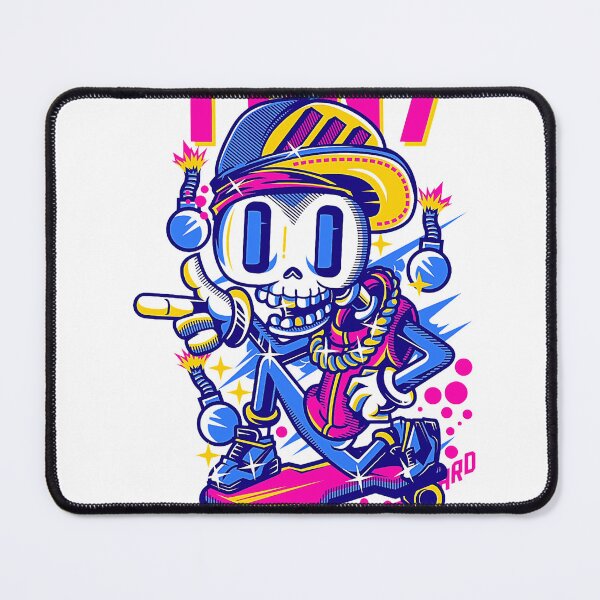 Item preview, Retro Neon Funky Skeleton Skater | 90s Streetwear & Graffiti designed and sold by Creatby7030.