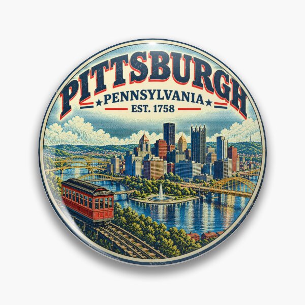 Item preview, Vintage Pittsburgh Pennsylvania Skyline Adventure designed and sold by T-Motive.