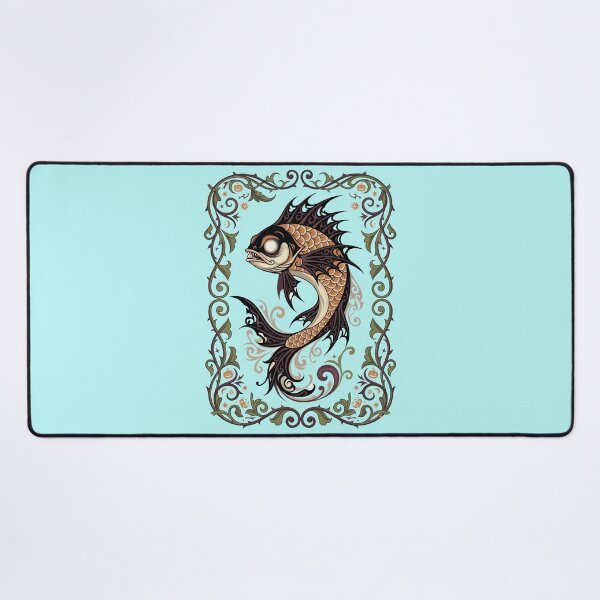 Item preview, Spooky season fish - Art nouveau Halloween fish - Halloween fish in art nouveau style designed and sold by ParadoxParadox.