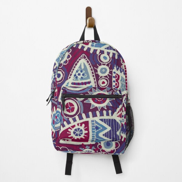 Item preview, Folk Fish in Burgundy and Indigo Pattern designed and sold by Fani*.