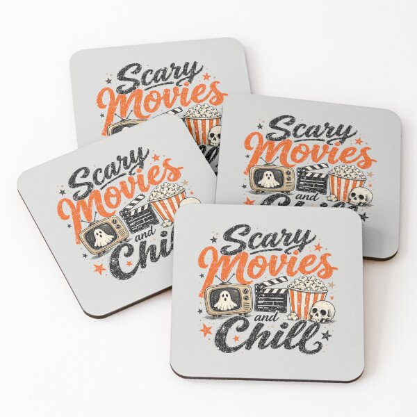 Item preview, Scary Movies And Chill, Creepy Cute Halloween designed and sold by MalwasBasket.