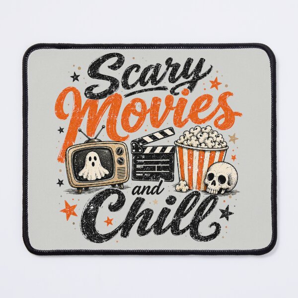 Item preview, Scary Movies And Chill, Creepy Cute Halloween designed and sold by MalwasBasket.