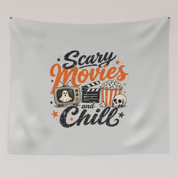 Item preview, Scary Movies And Chill, Creepy Cute Halloween designed and sold by MalwasBasket.