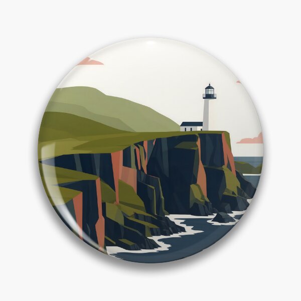 Item preview, Donegal Ireland Minimalist Travel Poster Coastal Cliffs designed and sold by JIGUWORLD.