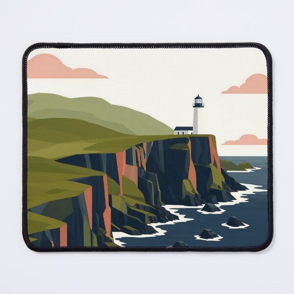 Item preview, Donegal Ireland Minimalist Travel Poster Coastal Cliffs designed and sold by JIGUWORLD.
