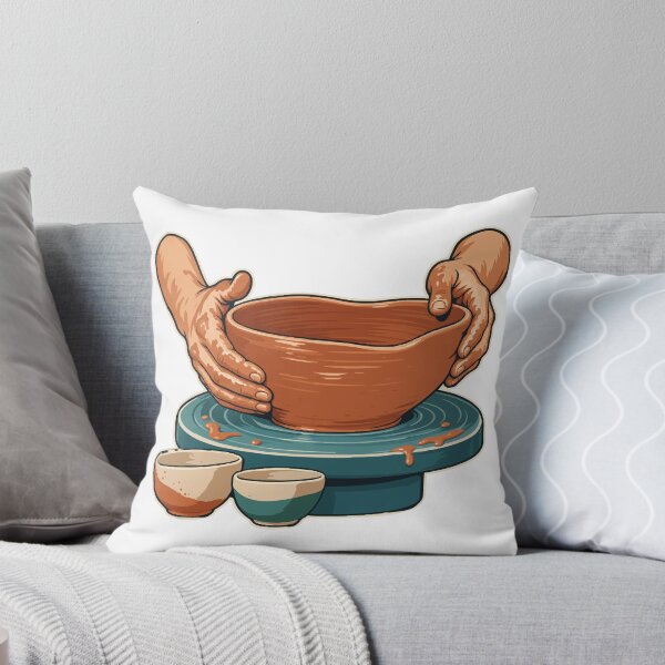 Item preview, Pottery Hands Rescuing a Wobbly Clay Bowl designed and sold by ninov94.