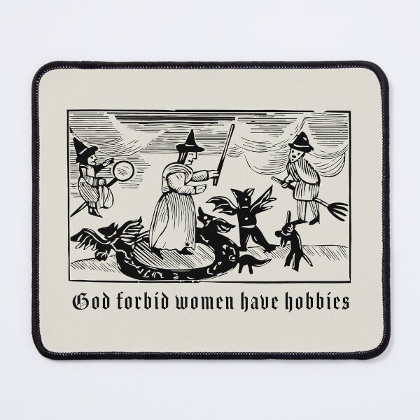 Item preview, God Forbid Women Have Hobbies (black) designed and sold by ladybeesthings.