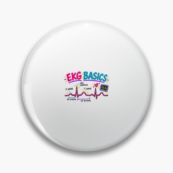 Item preview, EKG Basics Drawn Cardiac Nursing Student Sticker designed and sold by isokinetic.