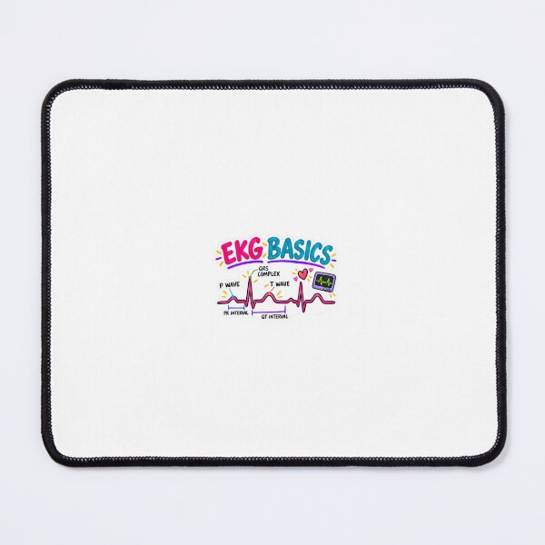 Item preview, EKG Basics Drawn Cardiac Nursing Student Sticker designed and sold by isokinetic.