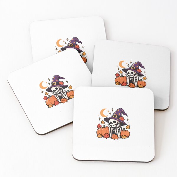 Item preview, Halloween Skeleton Witch Pumpkin Fall Spooky Autumn Cute Witchy Design designed and sold by MAPDDesigns.
