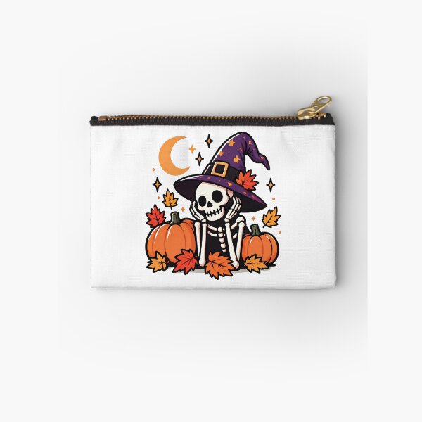 Item preview, Halloween Skeleton Witch Pumpkin Fall Spooky Autumn Cute Witchy Design designed and sold by MAPDDesigns.