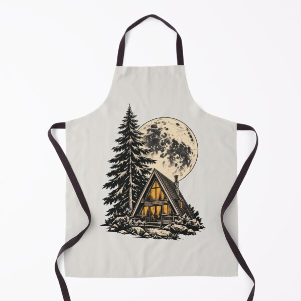 Item preview, Minimalist Cabin Frame With Pine Tree and Moon designed and sold by scicilysimonee.