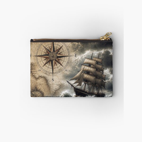 Item preview, Sailing Ship with Compass Rose designed and sold by Maria Dryfhout.